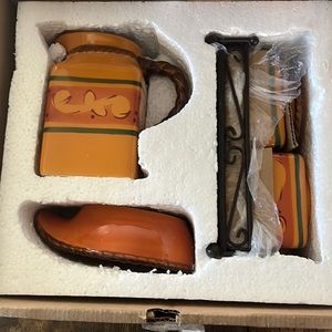 Home and Garden Sugar/Cream & Spoon Rest Set